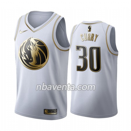 Camiseta Hombre Dallas Mavericks Seth Curry 30 2019-20 Nike Blanco Golden Edition Swingman